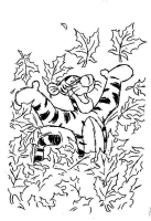 A coloring page of winnie the pooh - tigger